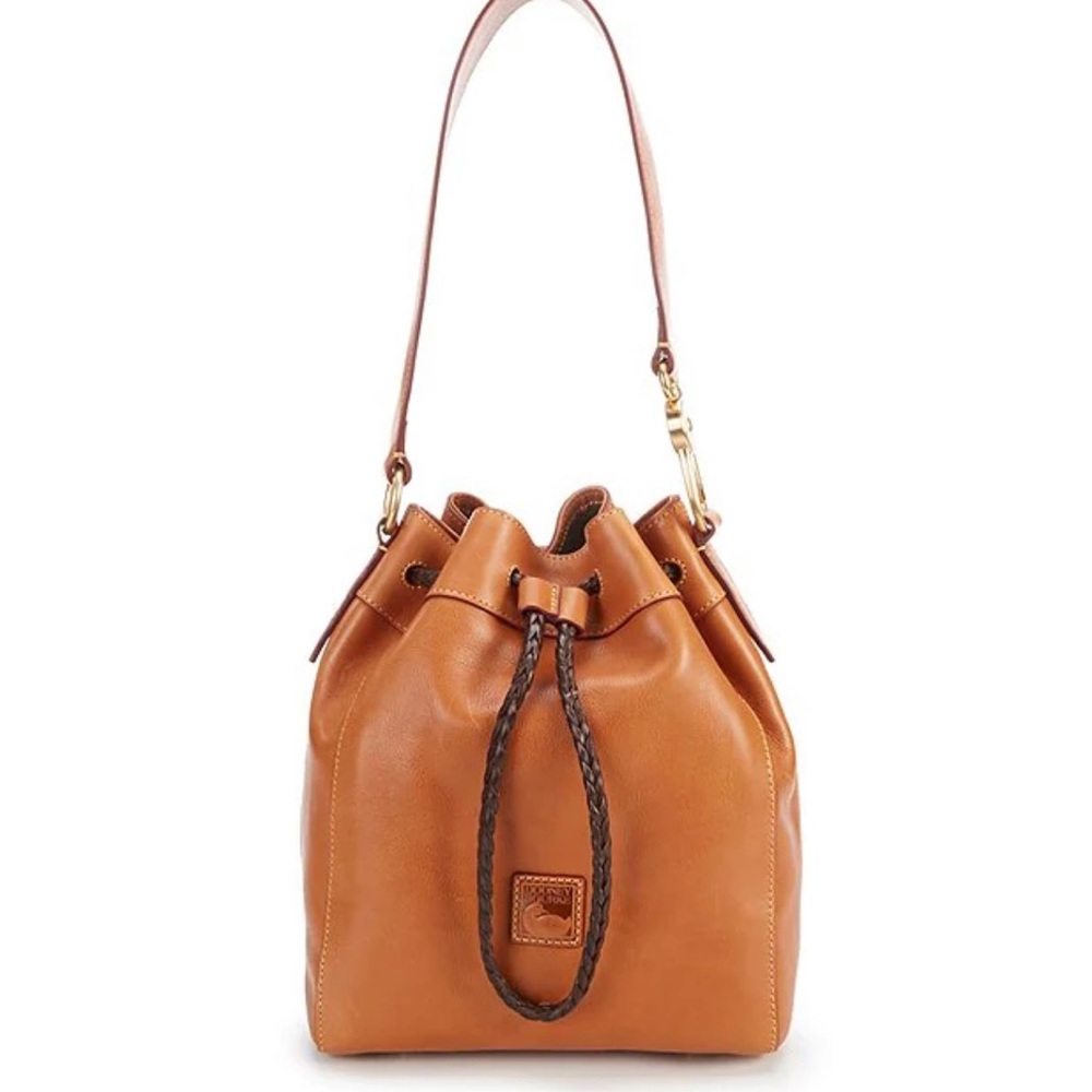Dooney & Bourke Florentine Collection Hattie Drawstring Bag Natural/Cognac